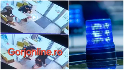 Atac cu maceta la o benzinărie din Târgu Jiu! Urmărire cu săbii și geamuri sparte, surprinsă de camerele video. Scandalagii au ajuns la poliție