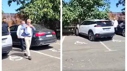 Călin Georgescu, după ce a spus că AI este „antihristul digital”, a parcat pe două locuri pentru persoane cu dizabilităţi VIDEO