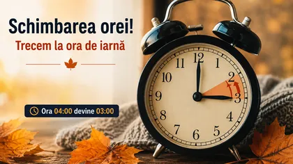 Trecem mai devreme la ora de iarnă! Când va trebui să dăm ceasurile înapoi