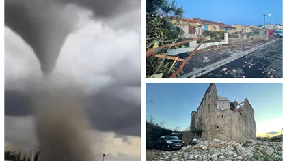 VIDEO Tornadă devastatoare în Franţa. În România, ANM anunţă zile de vară şi în septembrie
