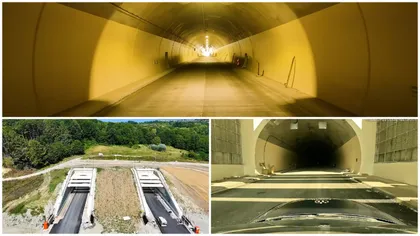 Imagini noi de pe A1 Sibiu – Pitești. Cum arată primul tunel rutier forat pentru o autostradă din România, cu puțin timp înainte de deschidere