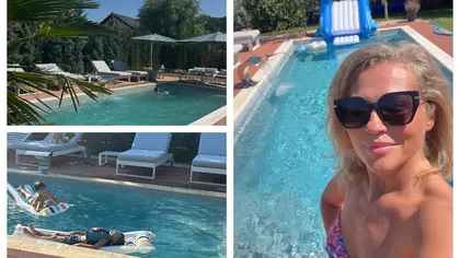 Cum arată piscina uriaşă din vila pe care o are Mirela Vaida la Snagov. Imagini fabuloase cu bazinul pe care a dat 30.000 de euro, după ce Cosmin Seleşi i-a vândut un pont FOTO şi VIDEO