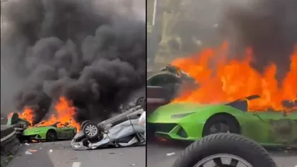 Accident teribil cu Lamborghini. Tată şi fiu au murit pe loc