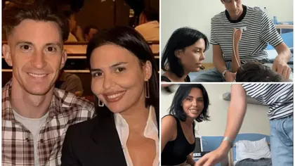 Andreea Popescu și Rareș Cojoc, alături de fiul lor cel mare, Ioachim, la spital. Imaginile emoționante postate pe internet