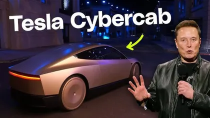 Imagini fabuloase cu Cybercab, noul robotaxi lansat de Tesla: Nu are volan sau pedale şi ar costa sub 30.000 de dolari