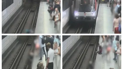Clipe de panică la metrou. Un băiat de 7 ani a căzut pe șine chiar înainte ca trenul să intre în stație, IMAGINI ȘOCANTE