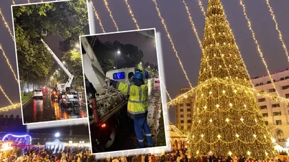 Când se aprind luminițele de Crăciun în București. Primăria Capitalei: „Vom avea plase, șiruri de lumini, țurțuri strălucitori și globuri gigant”