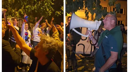 Protest modest la Arestul Central. Jandarmeria a dat deja amenzi de peste 100.000 de lei pentru fanii mai pătimaşi ai lui Călin Georgescu