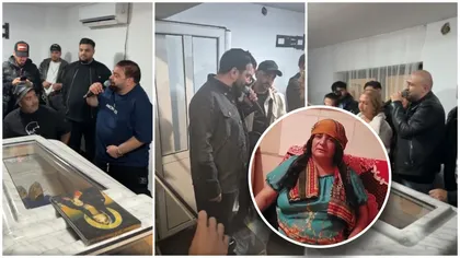 Imagini de la priveghiul Zenobiei Duduianu. Tzancă Uraganu, Narcis de la Bărbulești și Florin Salam au cântat la căpătâiul femeii