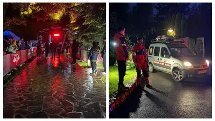 Intervenție pentru salvarea unor participanți la o competiție în Munții Bucegi. Trei persoane au căzut într-o râpă
