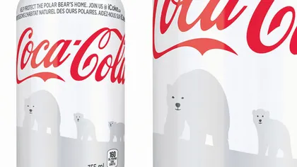 Ursul polar, susţinut de Coca-Cola. Cutiile roşii devin albe