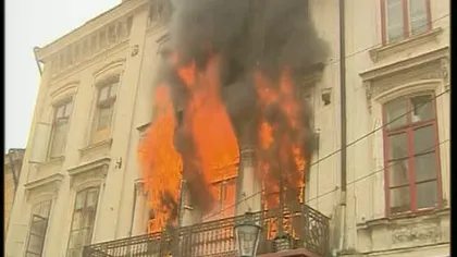 Incendiu lângă sediul BNR din Centrul Vechi al Capitalei VIDEO