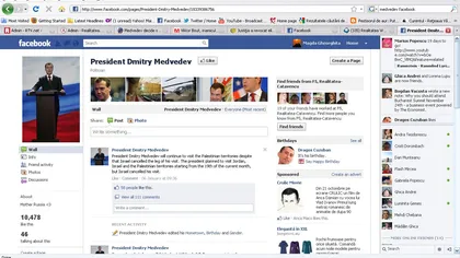 Dimitri Medvedev a hotărât să fie mai activ pe Facebook