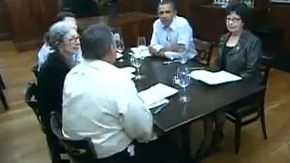 Barack Obama a invitat la masă patru americani - VIDEO