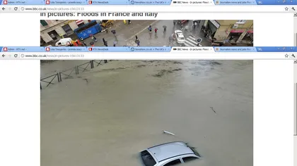 Coasta de Azur, sub ape. Imagini cu inundaţiile din Franţa şi Italia