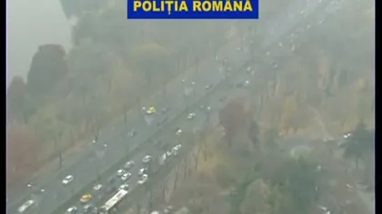 Traficul auto din Capitală, supravegheat cu elicopterul de către poliţişti
