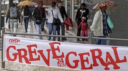 Grevă generală în Portugalia din cauza măsurilor de austeritate
