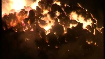 Incendiu devastator în Constanţa. Mii de baloţi au luat foc VIDEO