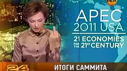 O prezentatoare din Rusia a arătat degetul mijlociu când a spus numele lui Obama VIDEO
