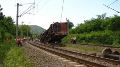 Mehedinţi: Trafic feroviar a fost blocat după ce un marfar a deraiat