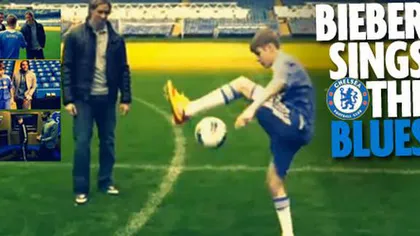 Justin Bieber i-a impresionat pe Torres şi Lampard cu jongleriile sale VIDEO