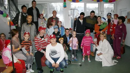 CFR Cluj, în vizită la copii bolnavi de cancer GALERIE FOTO
