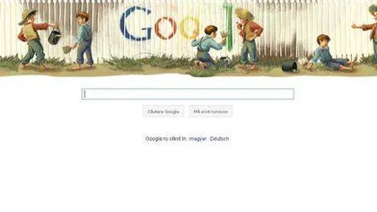 Google sărbătoreşte 176 de ani de la naşterea lui Mark Twain cu un logo special