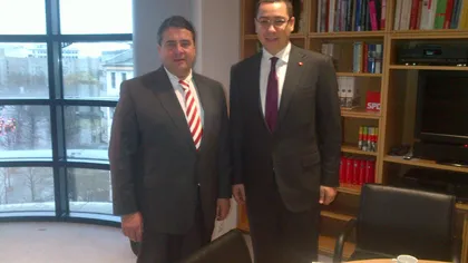 Ponta s-a întâlnit cu liderul social-democraţilor germani, Sigmar Gabriel