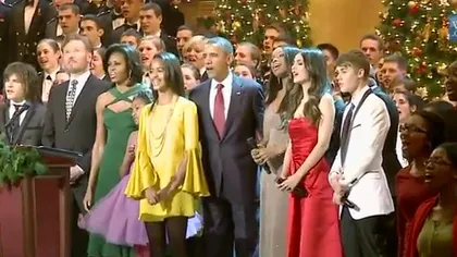 Barack Obama a cântat împreună cu Justin Bieber, într-un concert de Crăciun VIDEO