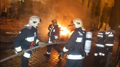 Incendiu violent în centrul Capitalei VIDEO