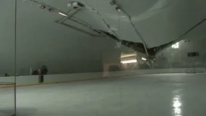 Acoperişul unui patinoar din Slovacia s-a prăbuşit peste o echipă de hochei - VIDEO