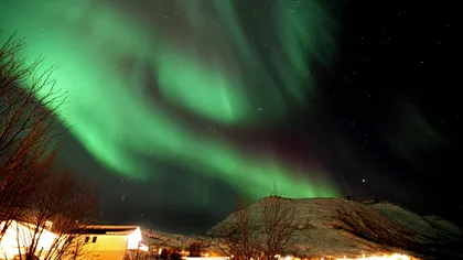 Imagini spectaculoase cu aurora boreală, în Norvegia FOTO