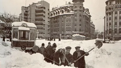 Cea mai grea iarnă din Bucureşti: Marele viscol din 1954 GALERIE FOTO