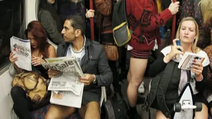 Lumea în chiloţi. Ziua fără pantaloni, la Londra şi New York VIDEO
