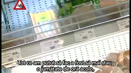 Lapte alterat şi mezeluri verzi se află la vânzare pe rafturile unui hipermarket din Capitală VIDEO