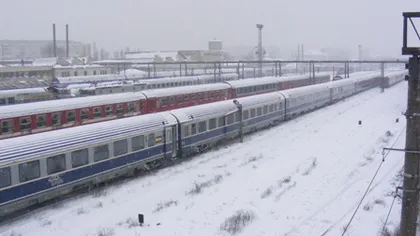 Mai multe trenuri au fost anulate din cauza zăpezii