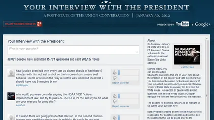 Americanii pot lua legătura cu Obama prin intermediul YouTube