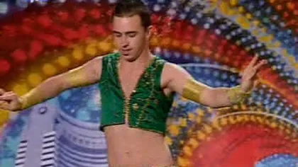 ROMÂNII AU TALENT. Primul bărbat dansator din buric VIDEO