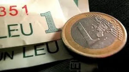 Euro a rămas sub 4,35 lei/euro pe interbancar
