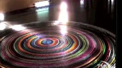 Cea mai mare spirală de domino din lume VIDEO