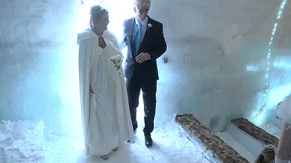 Nuntă în Biserica de Gheaţă de la Bâlea Lac VIDEO