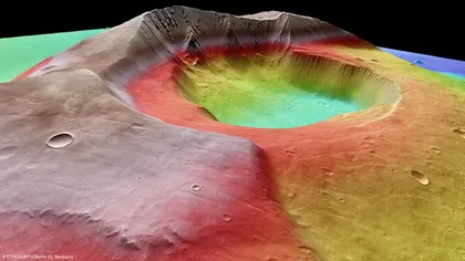 Imagini spectaculoase cu un vulcan-curcubeu de pe Marte