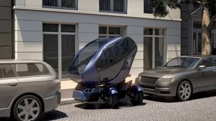 Un automobil electric pliabil, vedeta salonului CeBIT de la Hanovra VIDEO