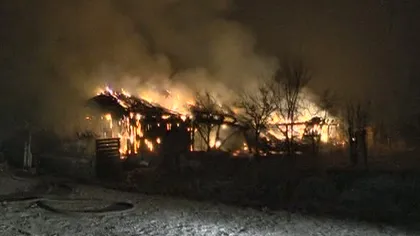 Incendiu la o stână din Sibiu. Peste 200 de oi au ars de vii în hangar VIDEO