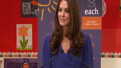 Kate Middleton a ţinut primul discurs VIDEO