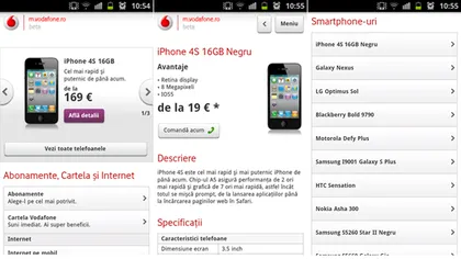 Vodafone relansează site-ul pentru terminalele mobile