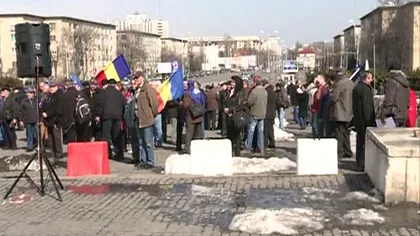 Membrii Sindicatului Militarilor în Rezervă protestează în Capitală VIDEO