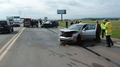 4 maşini s-au ciocnit între Beclean şi Sibiu