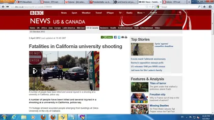 Atac armat soldat cu morţi şi răniţi la o universitate din California
