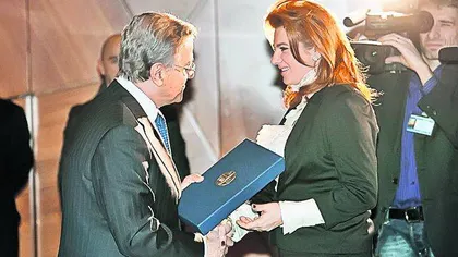 Mihaela Borcea a fost premiată de Parlamentul italian